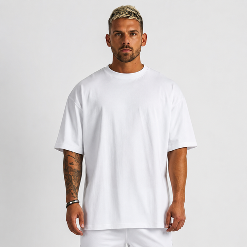 T-shirt Oversize Homme 100% Coton – Blanc & Noir