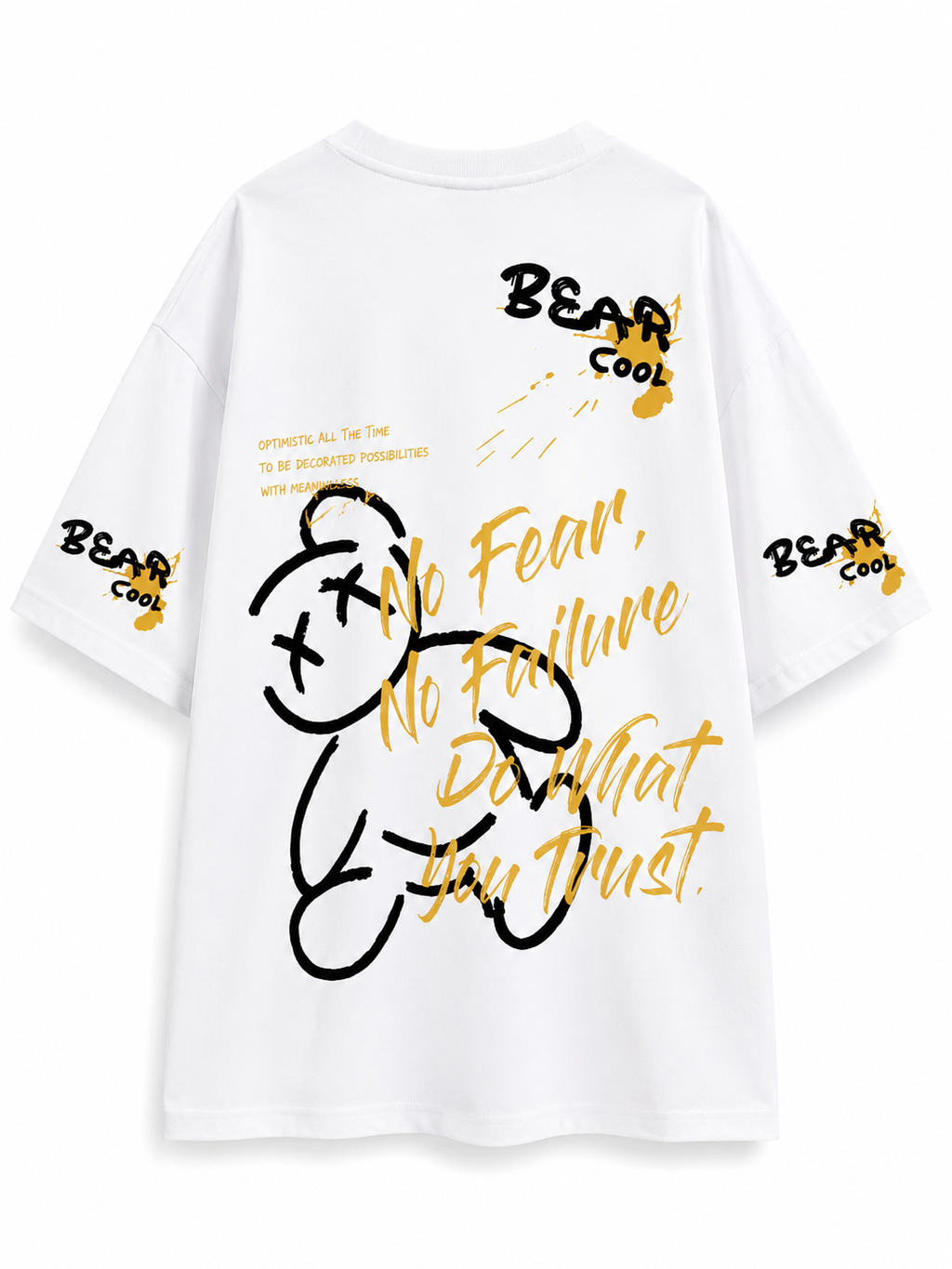 T-shirt Homme Oversize Bear Cool – Imprimé Graphique Streetwear – Col Rond