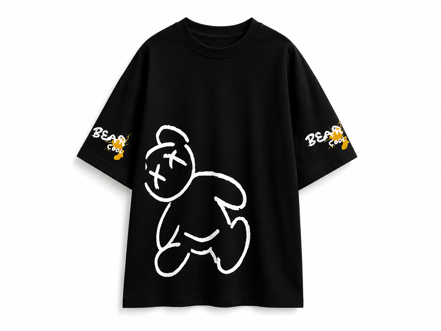 T-shirt Homme Oversize Bear Cool – Imprimé Graphique Streetwear – Col Rond