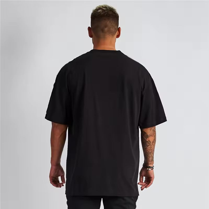 T-shirt Oversize Homme 100% Coton – Blanc & Noir