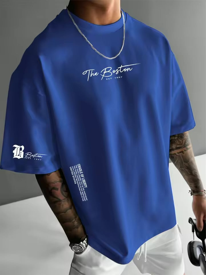 T-shirt Homme Oversize Boston 1997 Noir – Style Streetwear Décontracté